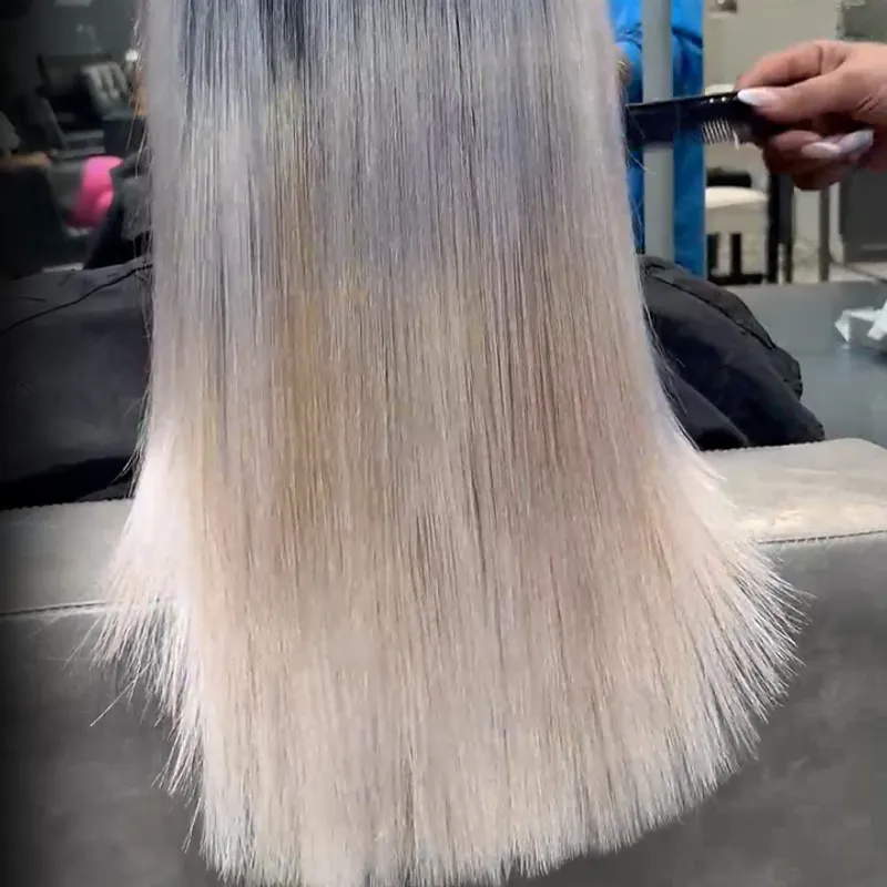 احیا و صافی موهای ۳ بیسی سفید ۸۰٪فر سیم تلفنی ودکلره پایین مو